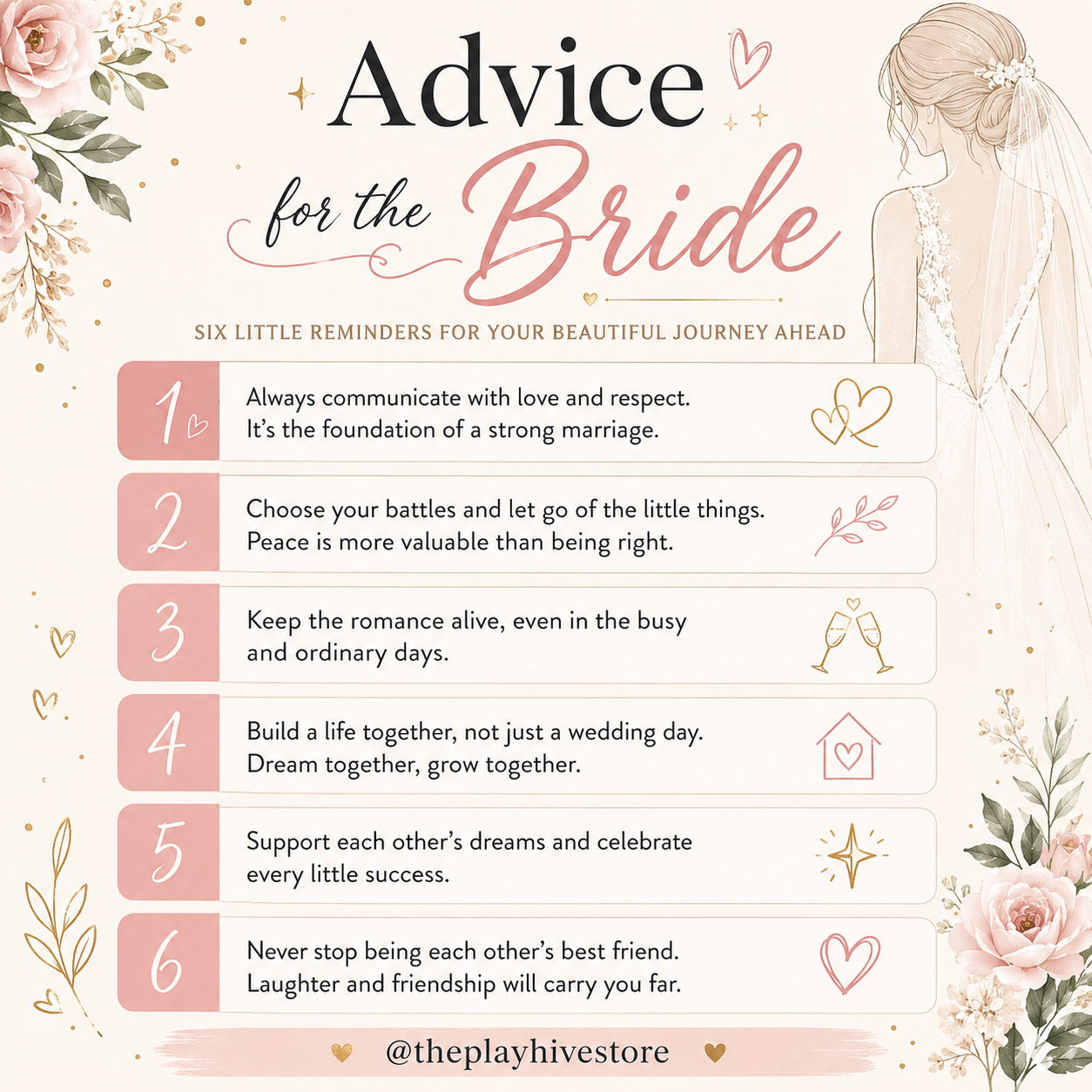 Advice Cards for Bride