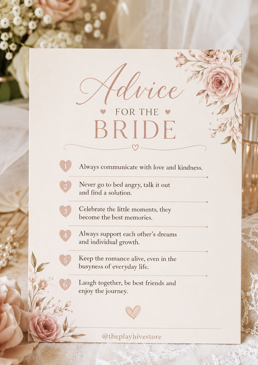 Advice Cards for Bride