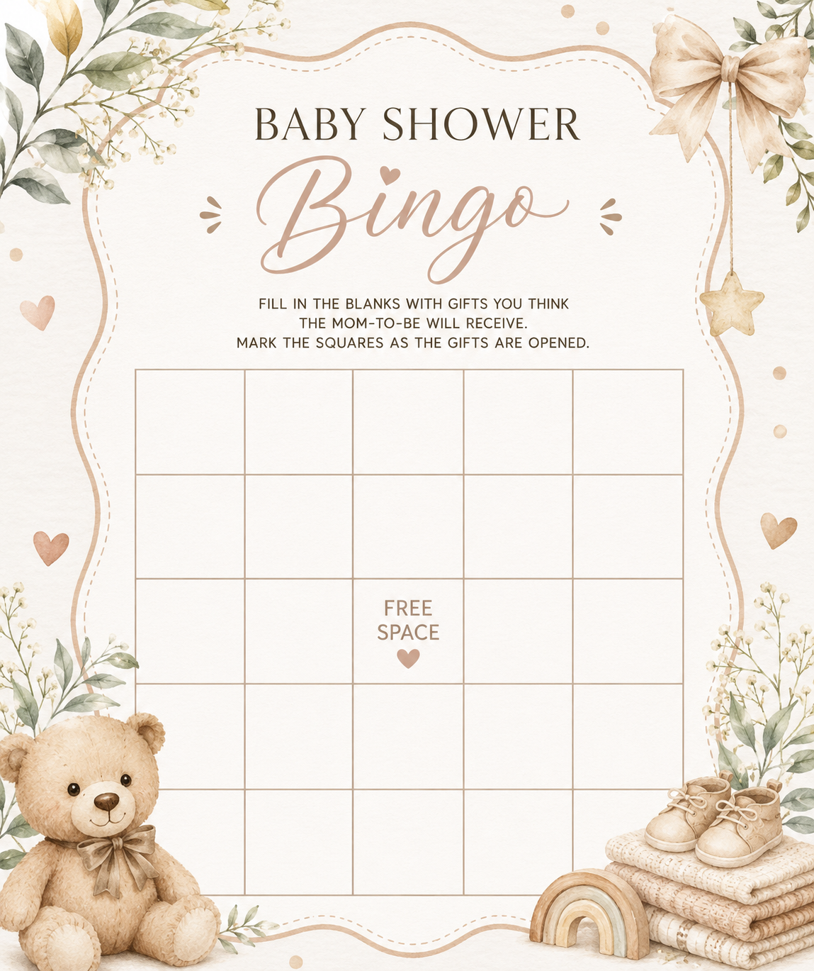 Baby Shower Bingo