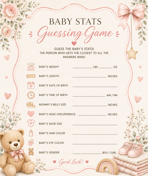 Baby Stats Guessing Game