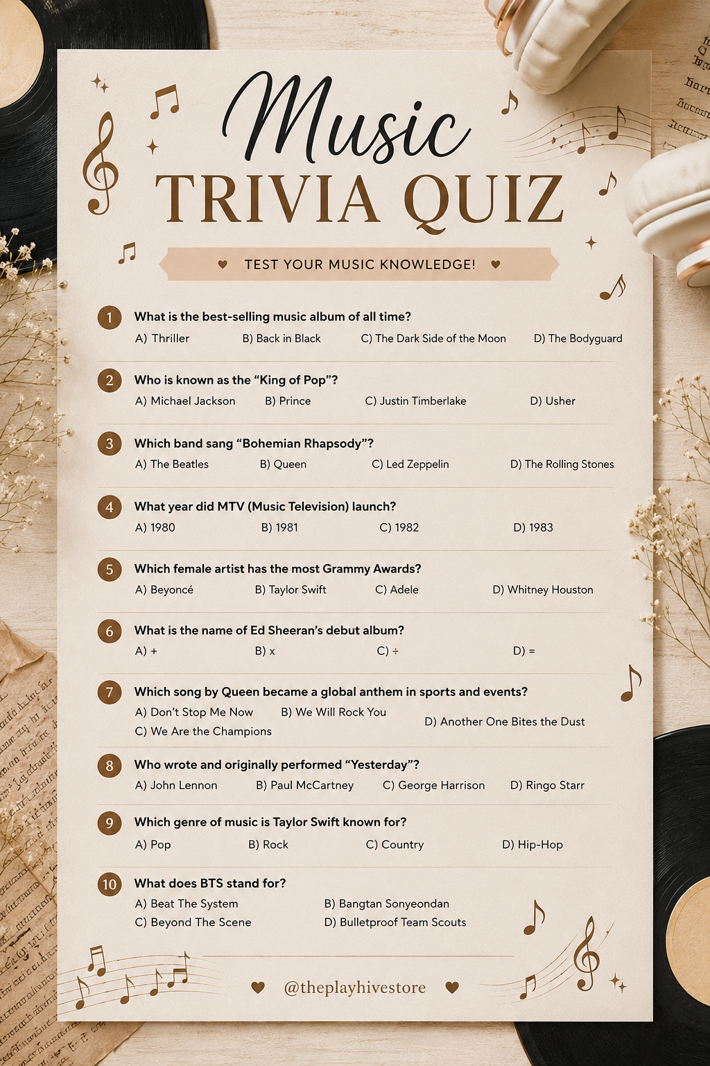 Music Trivia Quiz