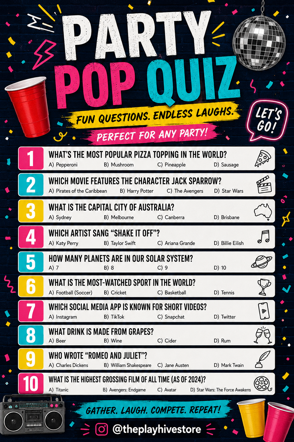 Party Pop Quiz