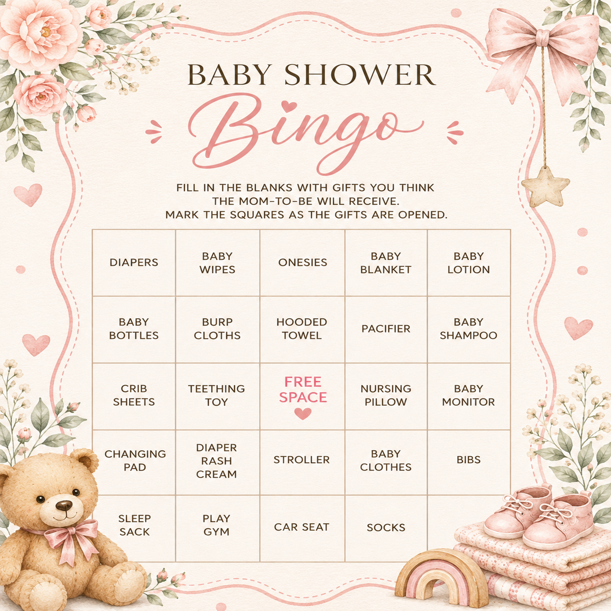 Baby Shower Bingo